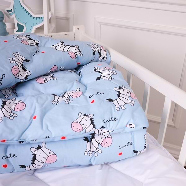 Фото - Одеяло детское зима MirSon антиаллергенное Kids Time 20-0037 Cute blue zebra 140х205 см EcoSilk (2200009665455)