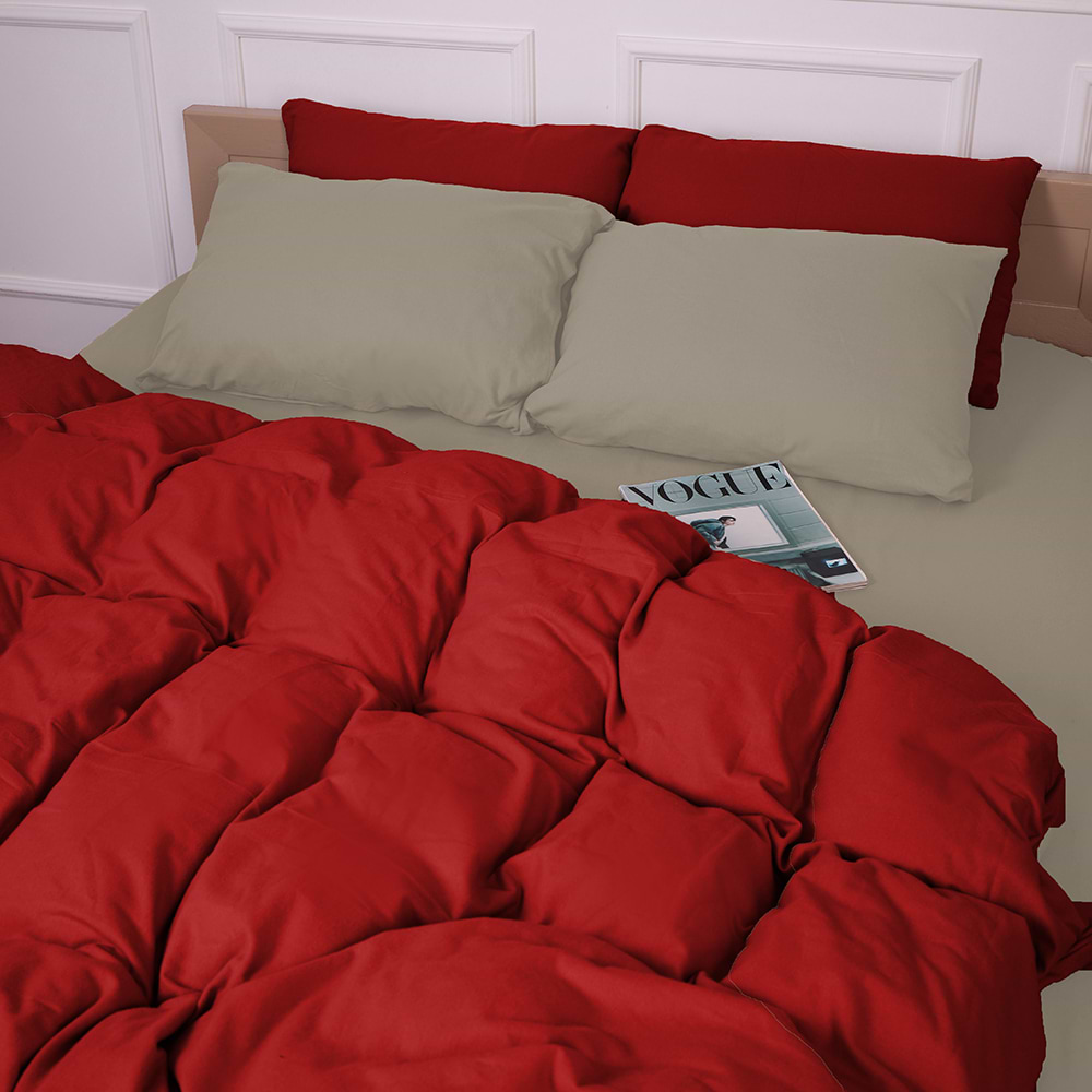 Комплект постельного белья MirSon 004-009 Cappuchino/Red 2x143x210 см (2200009658976)