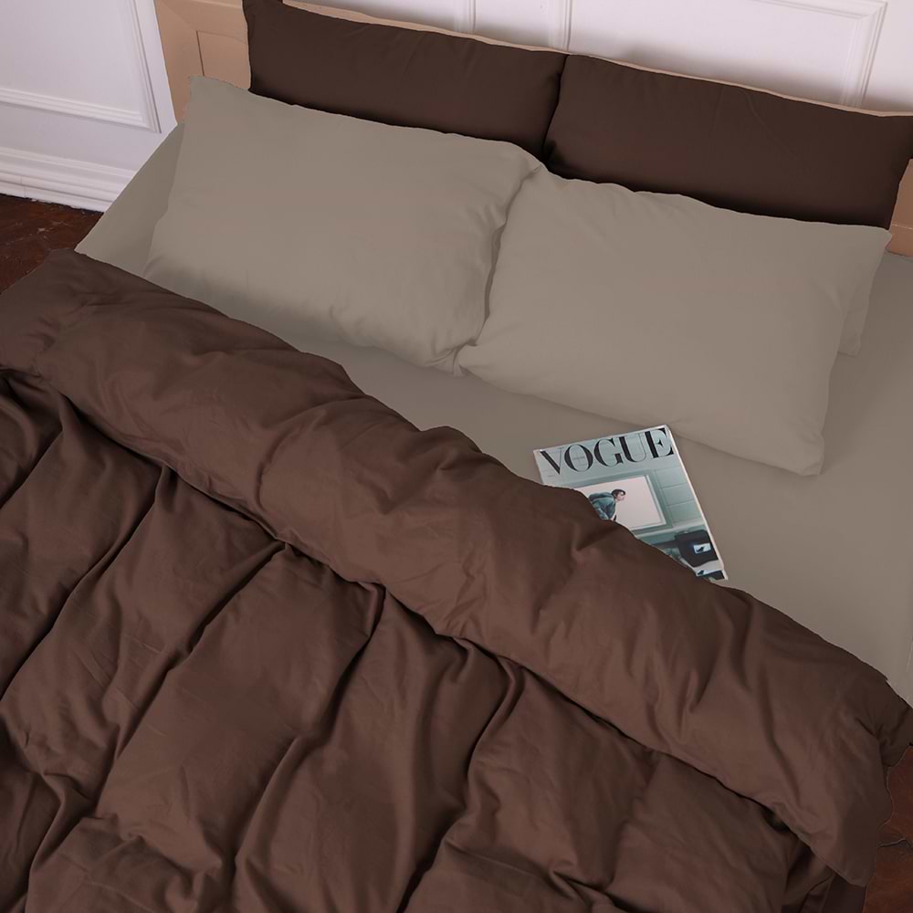 Комплект постельного белья MirSon 004-003 Cappuchino/Brown 2x143x210 см (2200009658013)