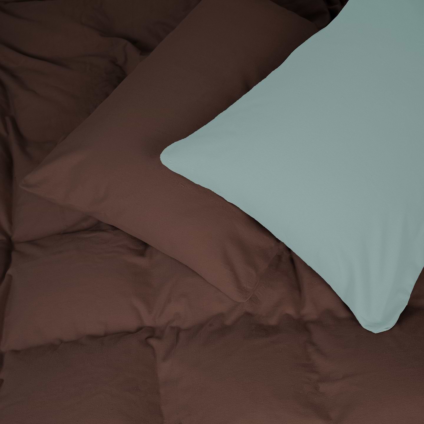 Наволочка MirSon Фланель 006-003 Menthol/Brown 70х70 см (2200009661471)