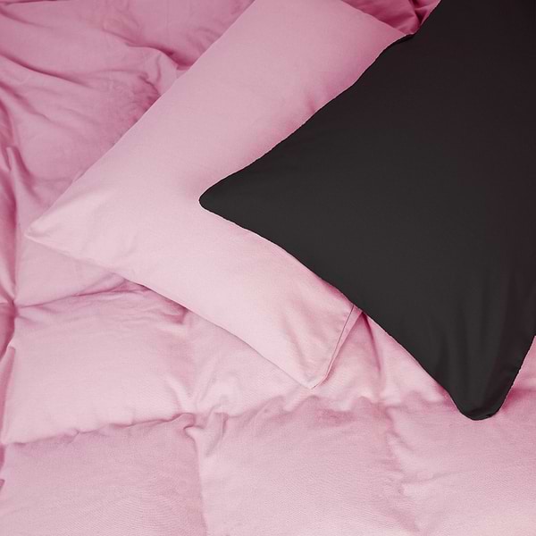 Фото - Наволочка MirSon Фланель 002-008 Black/Pink 60х60 см (2200009661945)