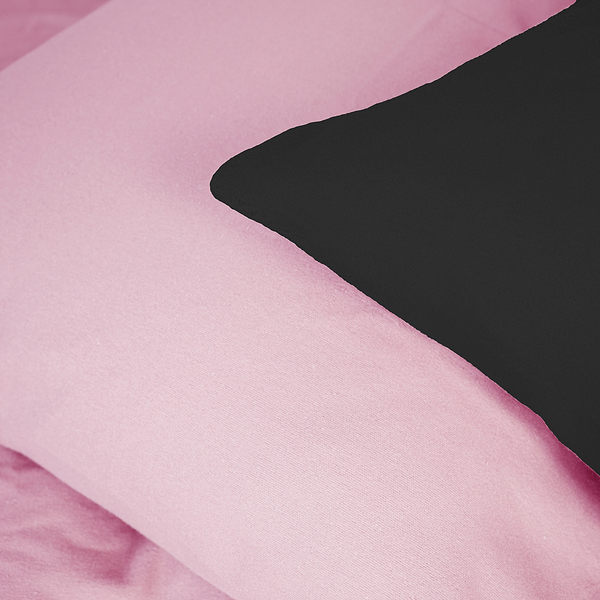 Фото - Наволочка MirSon Фланель 002-008 Black/Pink 60х60 см (2200009661945)