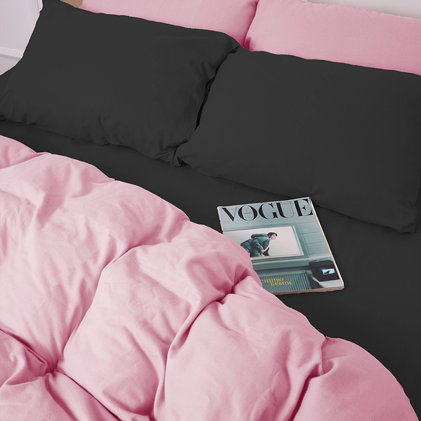 Фото - Наволочка MirSon Фланель 002-008 Black/Pink 60х60 см (2200009661945)