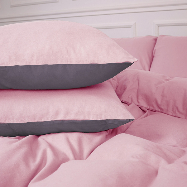 Фото - Наволочка MirSon Фланель 001-008 Ash grey/Pink 70х70 см (2200009660993)