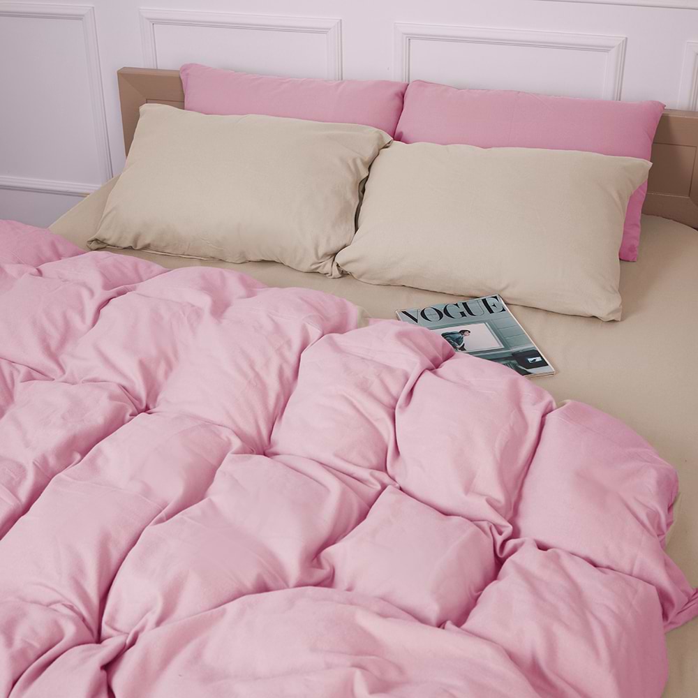 Комплект постельного белья MirSon 007-008 Milk/Pink 2x143x210 см (2200009659942)