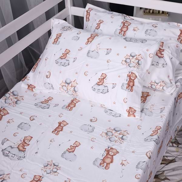 Фото - Комплект постільної білизни MirSon 010 Teddy ballons 2x143x210 см (2200009654138)