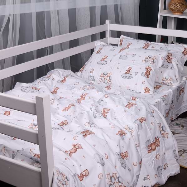 Фото - Комплект постільної білизни MirSon 010 Teddy ballons 2x143x210 см (2200009654138)