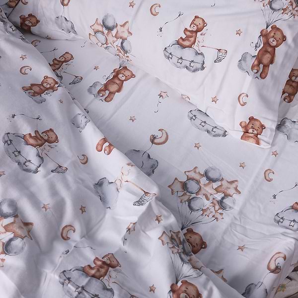 Фото - Комплект постільної білизни MirSon 010 Teddy ballons 2x143x210 см (2200009654138)