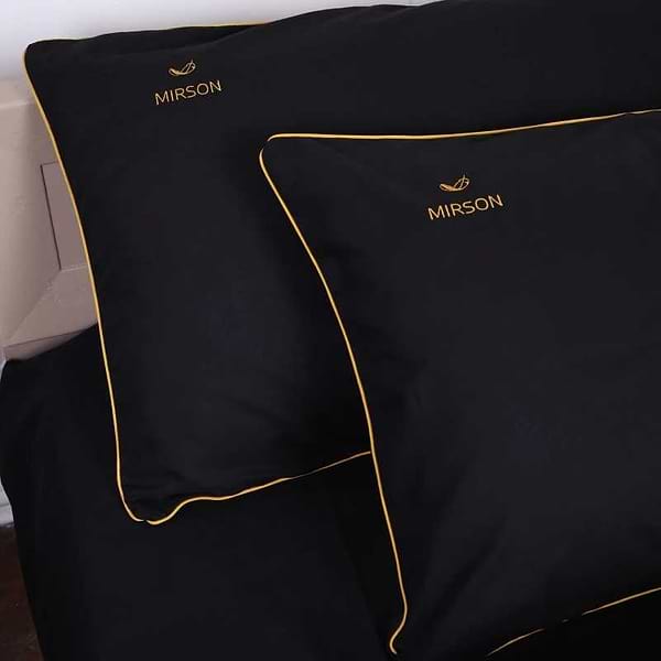 Фото - Комплект постельного белья детский MirSon Ranforce Elite Corner 16-9000 "Black Stone" 110х140 см (2200008400552)