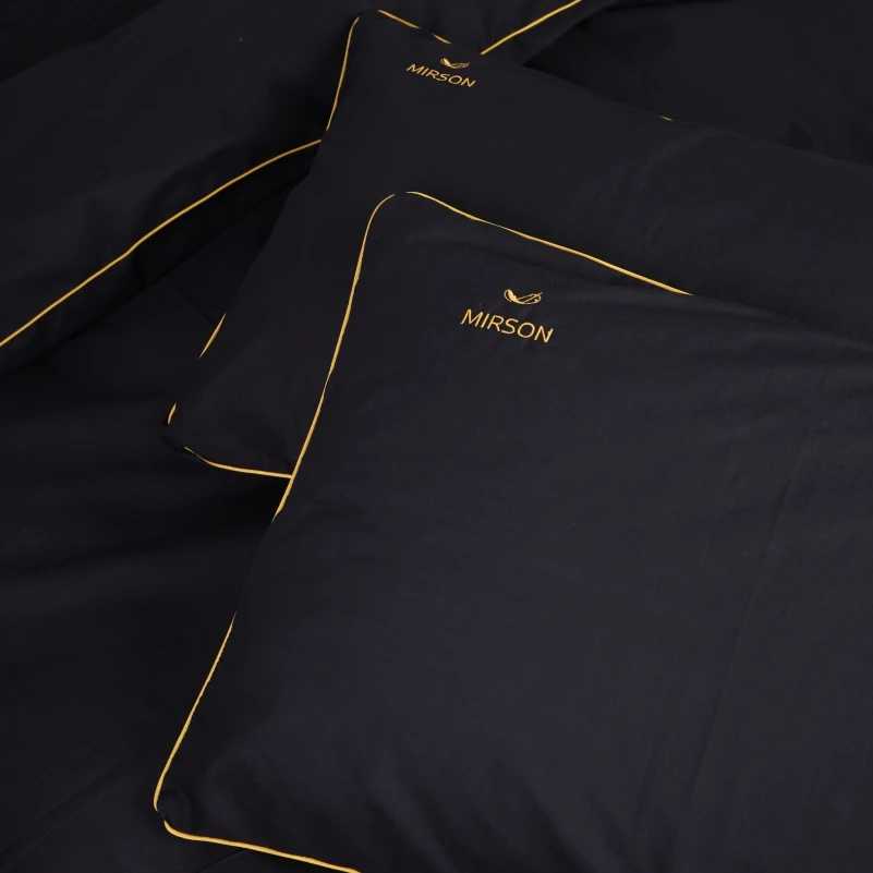 Фото - Комплект постельного белья детский MirSon Ranforce Elite Corner 16-9000 "Black Stone" 110х140 см (2200008400552)