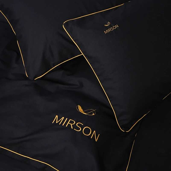 Фото - Комплект постельного белья детский MirSon Ranforce Elite Corner 16-9000 "Black Stone" 110х140 см (2200008400552)