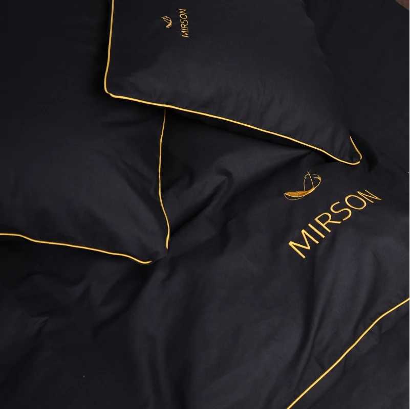 Фото - Комплект постельного белья детский MirSon Ranforce Elite Corner 16-9000 "Black Stone" 110х140 см (2200008400552)