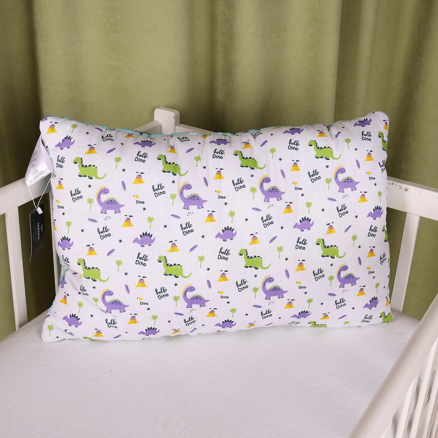 Подушка стандартная MirSon №3800 Kids Time 18-0001 Hello Dino EcoSilk (2200007027071)