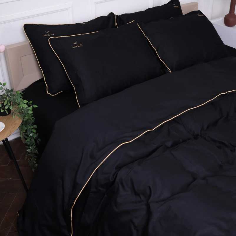 Комплект постельного белья детский MirSon Сатин Corner Black Pearl 110х140 см (2200001484269)
