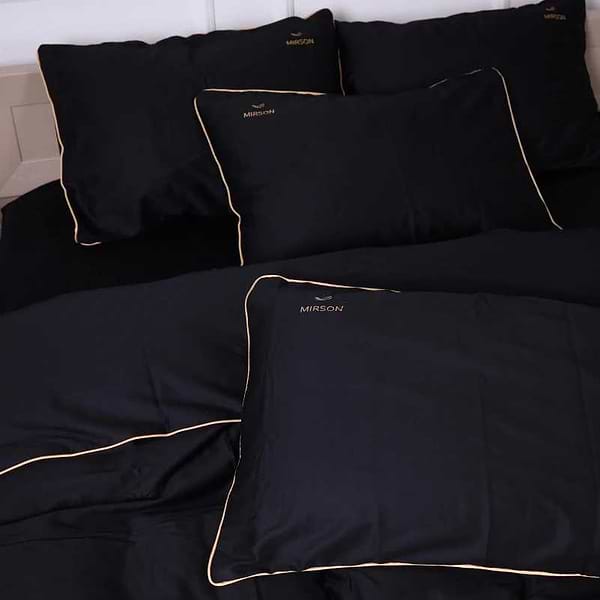 Фото - Комплект постельного белья детский MirSon Сатин Corner Black Pearl 110х140 см (2200001484269)