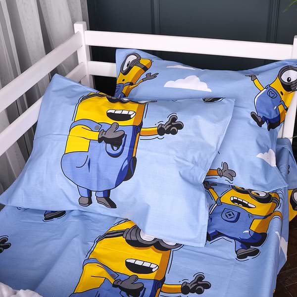Фото - Комплект постільної білизни MirSon 143х210 см 17-0900 Minions Happy Бязь (2200012396599)