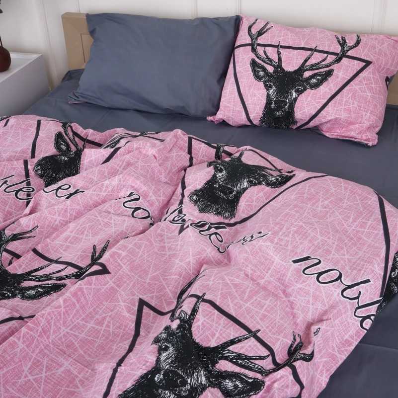 Комплект постельного белья детский MirSon Бязь 17-0516 Noble deers pink (2200003644357)