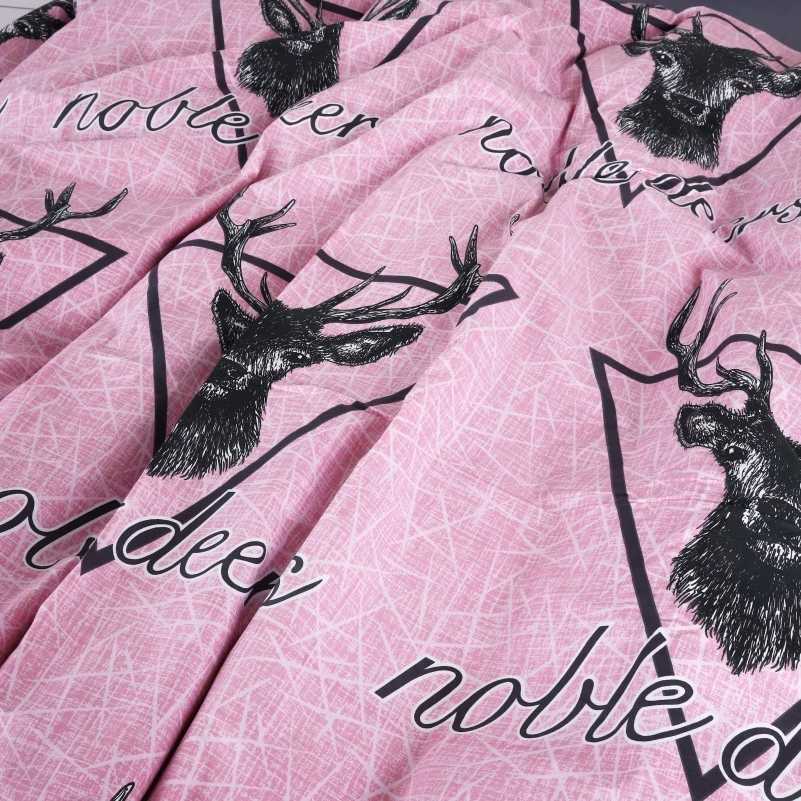 Фото - Комплект постельного белья детский MirSon Бязь 17-0516 Noble deers pink (2200003644357)