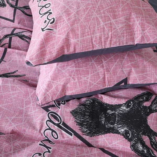 Фото - Комплект постельного белья детский MirSon Бязь 17-0516 Noble deers pink (2200003644357)