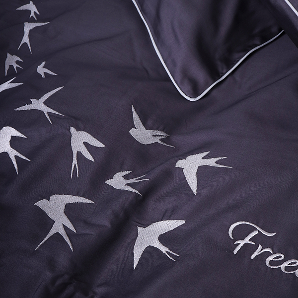 Фото - Комплект постельного белья MirSon Сатин ELIT 0240 Iron grey "Freedom" 2 x 160 x 220 см (2200008706876)