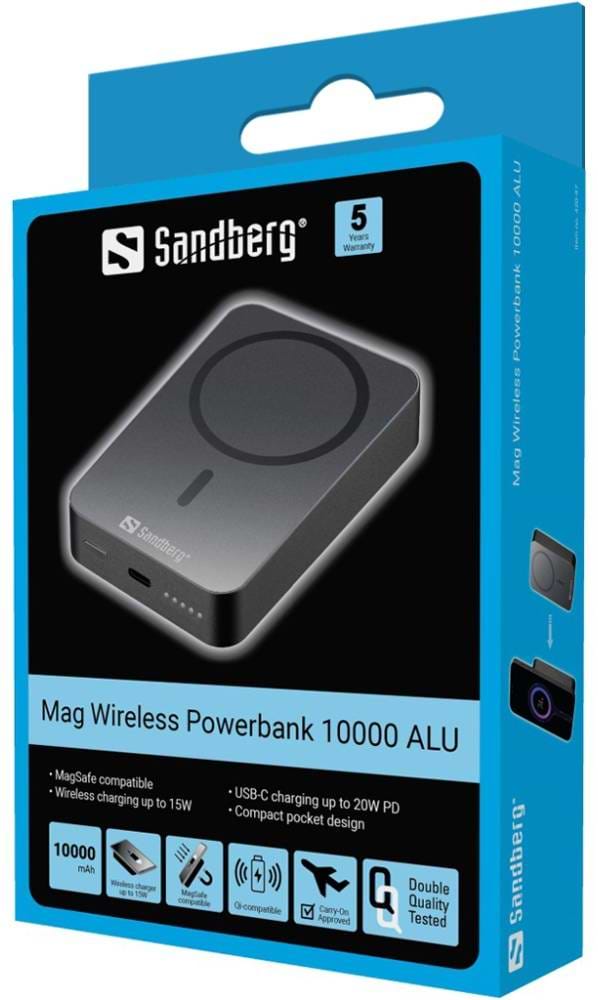 Фото - Батарея мобільна Sandberg Mag Wireless 10000mAh 20W 1USB-C Qi Wireless 15W (SAND_420-97)