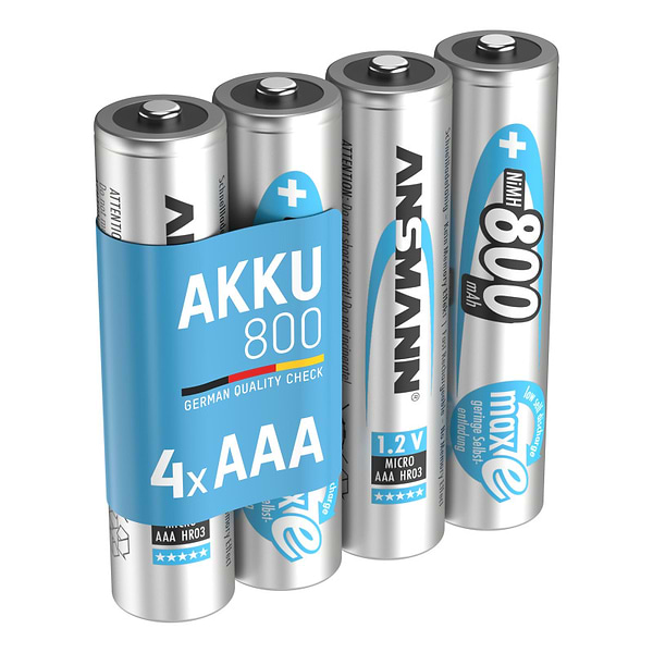 Фото - Аккумулятор тип AAA Ansmann AAA 4 X 800 mAh NiMH 1.2V maxE PREMIUM (5035042)