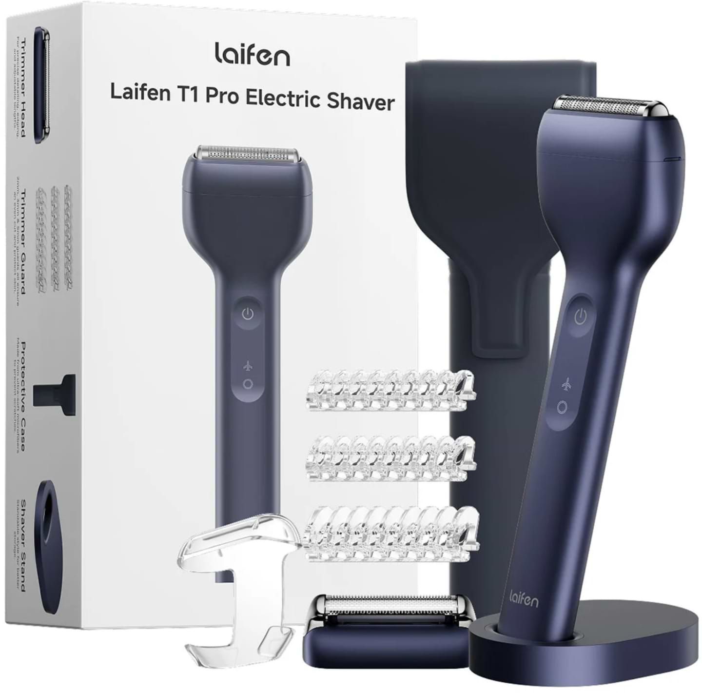 Бритва Laifen Подарунковий набір T1 Pro Dark Blue (1ER51-L-XX-BE-001) - Фото 1