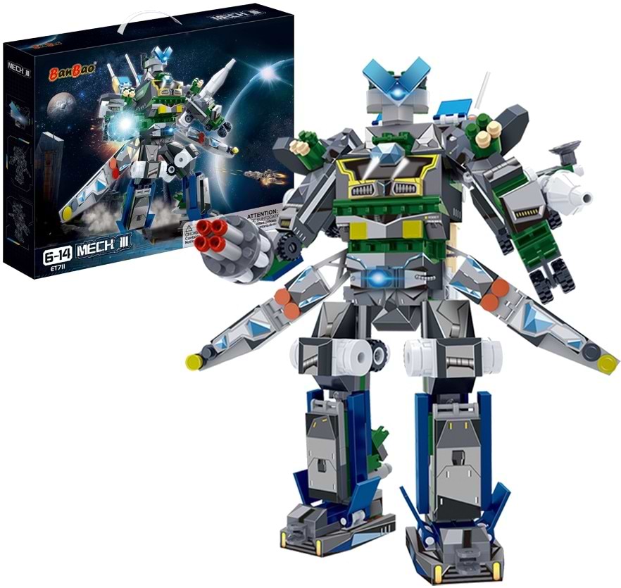 Пластиковий конструктор Banbao "Mech 2" Воїн (618 елм.) (ET711)