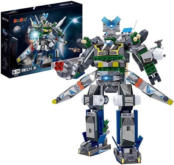 Фото - Пластиковый конструктор Banbao "Mech 2" Воин (618 элм.) (ET711)