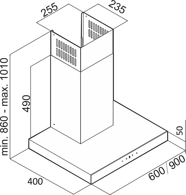 Фото - Витяжка декоративна Best Chef T-Line 1100 Inox 90 (1F275F1M7A)
