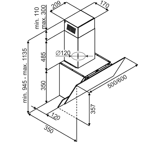 Фото - Вытяжка декоративная Best Chef Gamma 1000 White 60 (1F440B2A8A)
