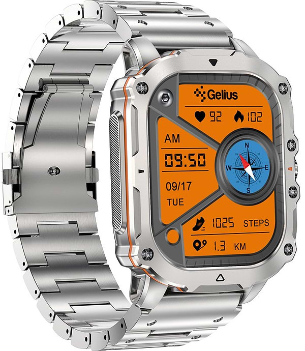 Фото - Смарт-годинник Gelius Tactical Heavy (GP-SW016) Silver Titan (101910)