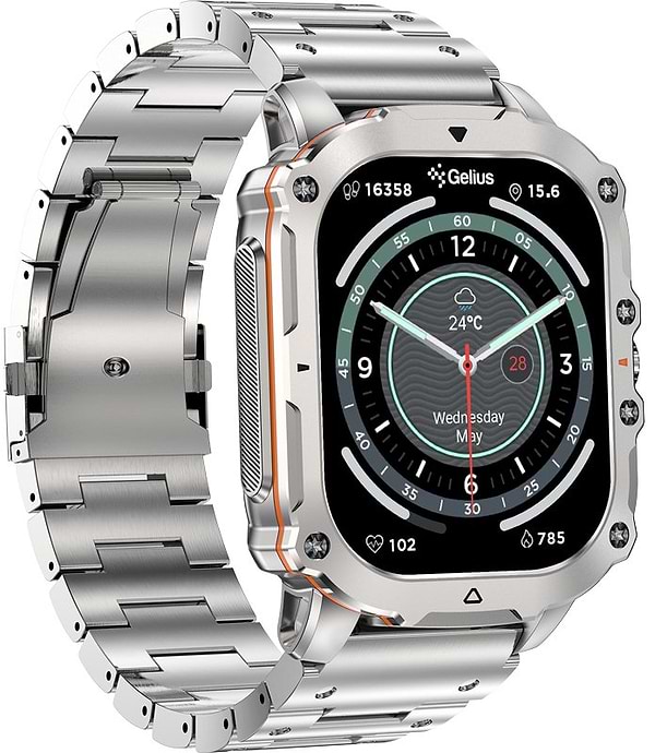Фото - Смарт-годинник Gelius Tactical Heavy (GP-SW016) Silver Titan (101910)