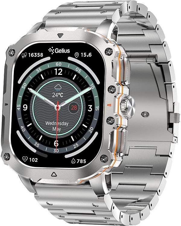 Фото - Смарт-годинник Gelius Tactical Heavy (GP-SW016) Silver Titan (101910)