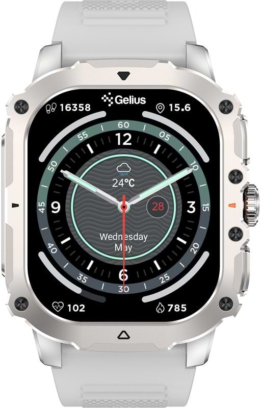 Фото - Смарт-годинник Gelius Tactical Heavy (GP-SW016) Silver Titan (101910)