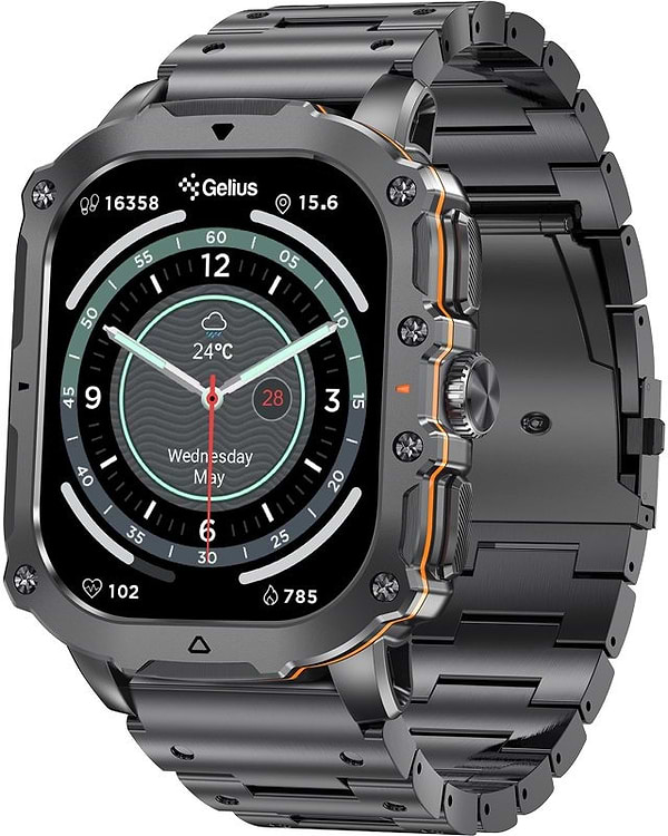 Фото - Смарт-годинник Gelius Tactical Heavy (GP-SW016) Black Chrome (101909)