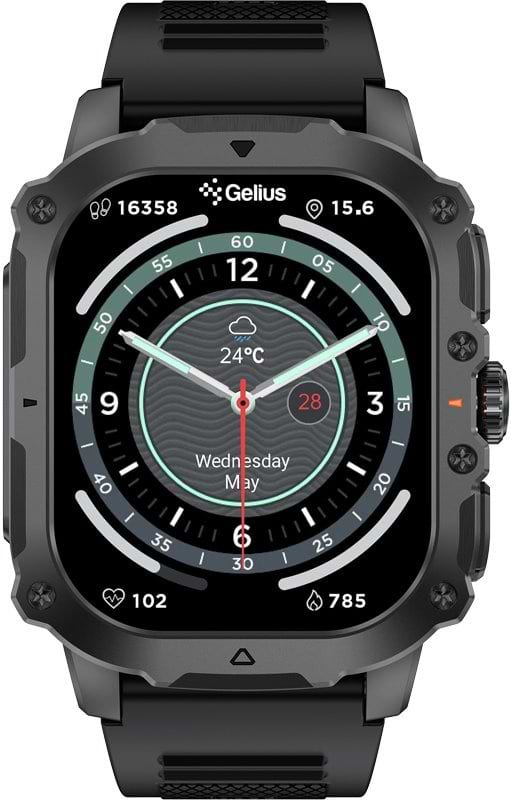 Фото - Смарт-годинник Gelius Tactical Heavy (GP-SW016) Black Chrome (101909)