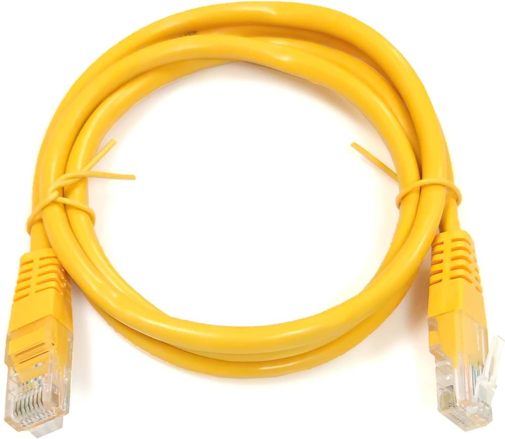 Кабель патч-корд Kingda Cat.5e 0.5m Yellow (PAUT3050-CU-YL)