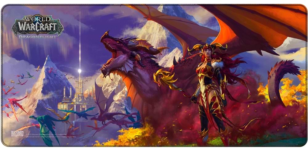 Коврик для мыши игровой Blizzard WORLD OF WARCRAFT Dragonflight - Alexstrasza and Dragon, (Варкрафт) XL (FBLMPDFALDRA22SXL) - Фото 1
