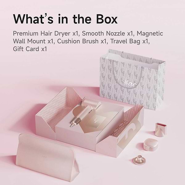 Фото - Фен Laifen Подарунковий набір Swift Premium Golden Pink (1HD50-G-EU-PP-004)