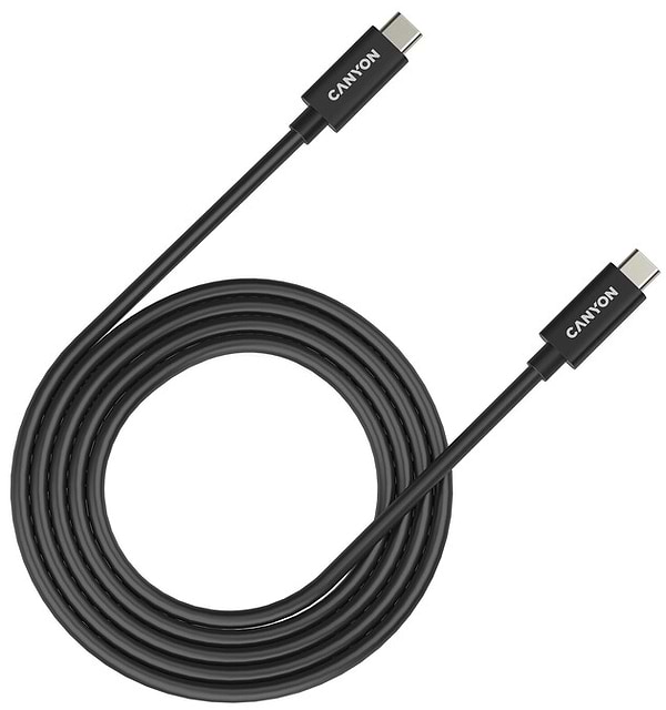 Фото - Кабель Canyon UC-42 Type C to Type C 20G 5A 240W 2m Black (CNS-USBC42B)