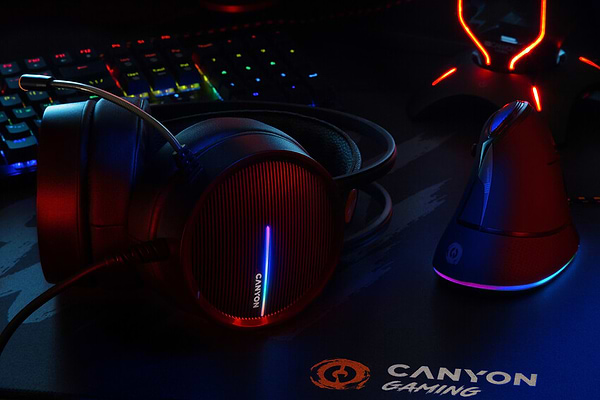 Фото - Гарнітура дротова ігрова Canyon GH-8A Black Orange (CND-SGHS8A)