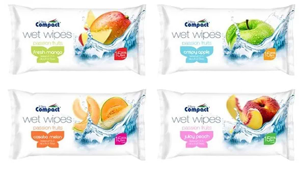 Салфетки гигиенические влажные Ultra Compact Фрут 15 шт. (8697420530044)
