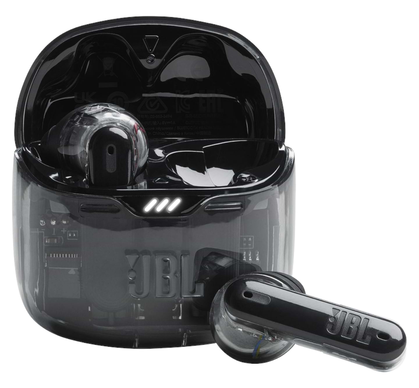 Наушники вкладыши беспроводные TWS JBL Tune Flex 2 Ghost Black (JBLTFLEX2GBLK) - Фото 1