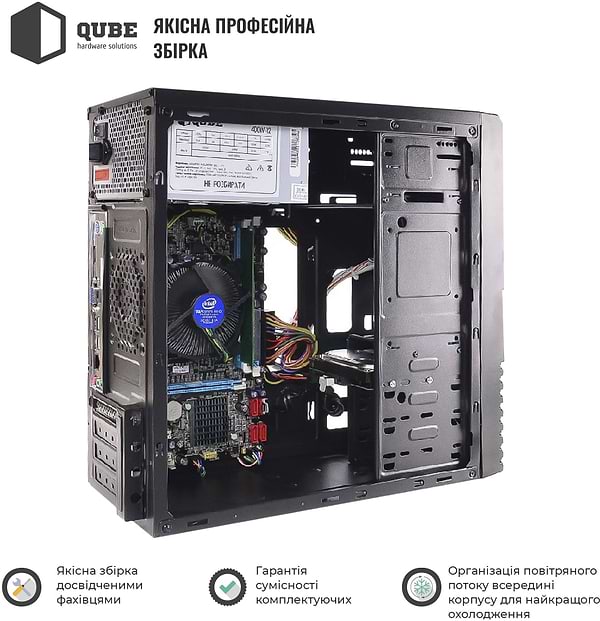 Фото - Системний блок QUBE QB i5 10400 821Win (i510400821Win)