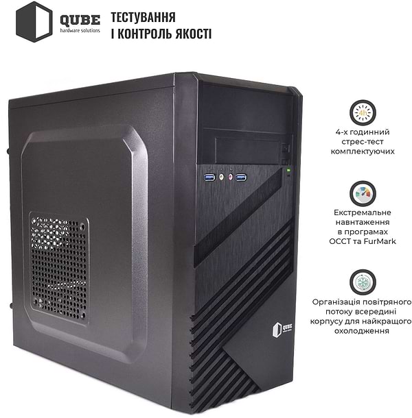 Фото - Системний блок QUBE QB i5 10400 821Win (i510400821Win)