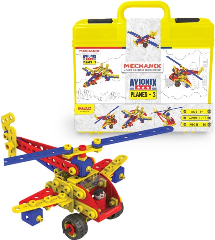 Пластиковий конструктор ZEPHYR "MECHANIX" Літак №3 у кейсі  (180 елм./15 моделей)  (2009)