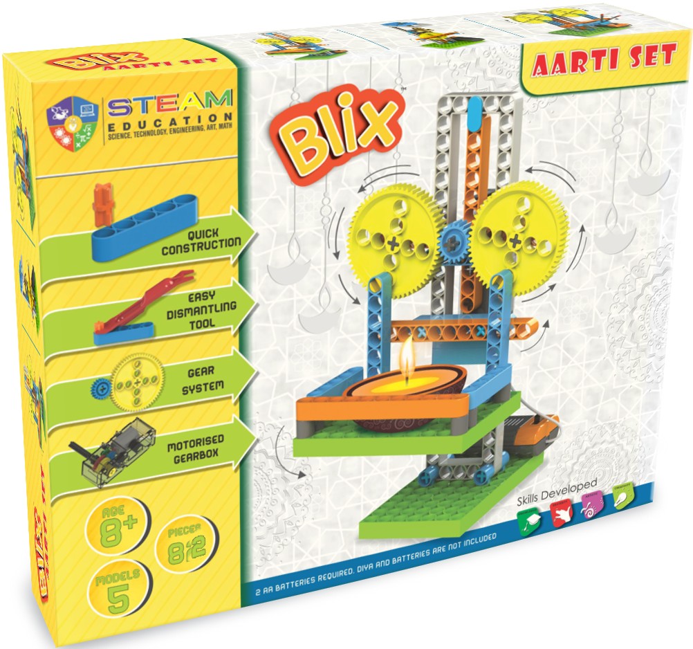 Електронний конструктор ZEPHYR "BLIX" Качеля (82 елм./5 моделей) з моторчиком (6028)