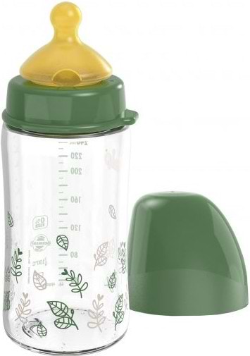 Пляшка для годування NIP 240 мл Вишенька-Зелена Серія Х  (35118)