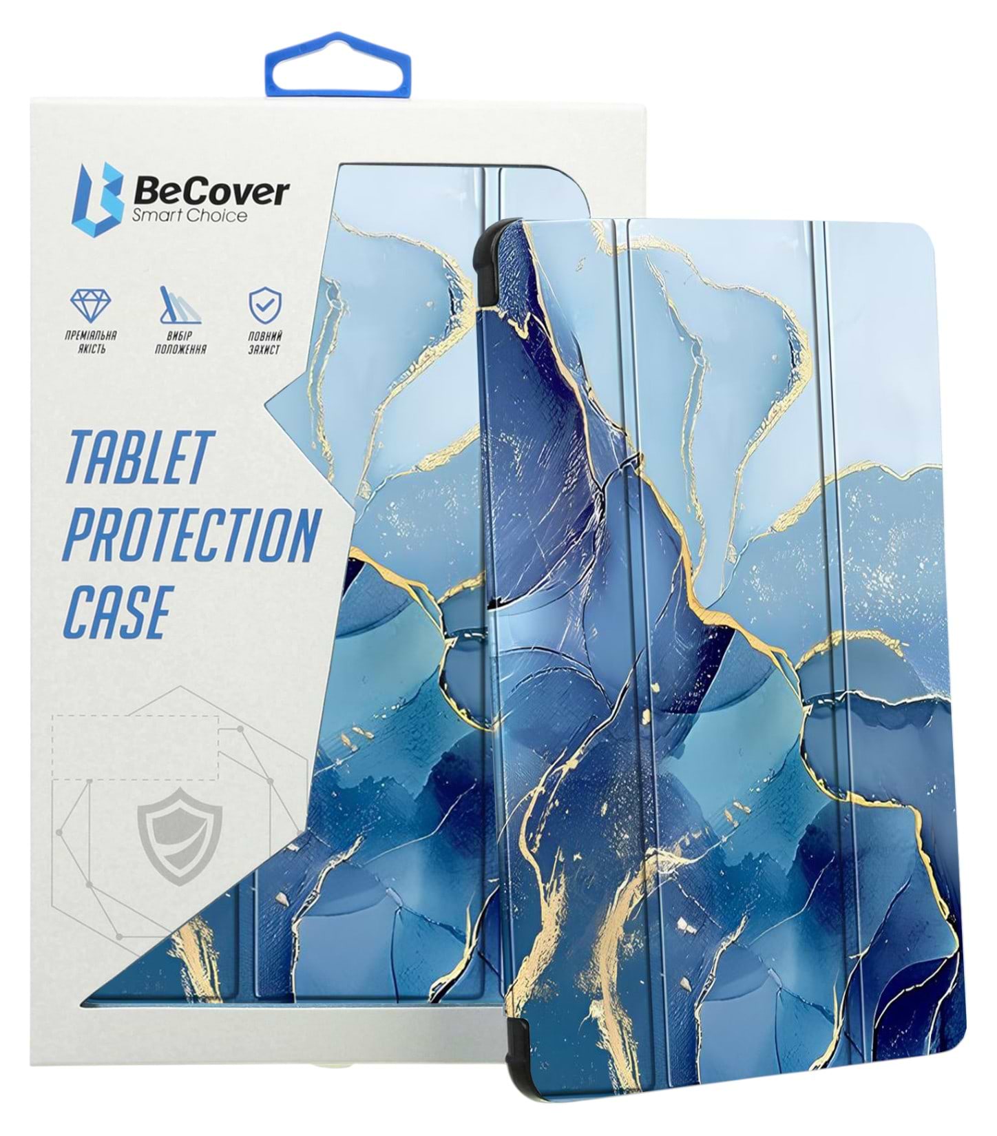 Чохол для планшета BeCover Soft Edge TPU з кріпленням для стілусу for Xiaomi Redmi Pad SE 8.7'' Blue Marble (712572) - Фото 1